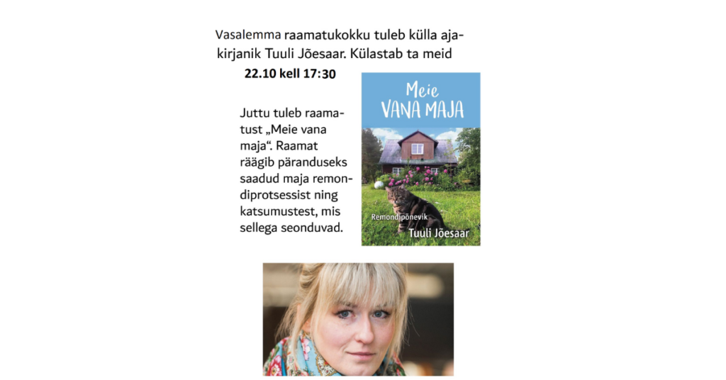 Kohtumine kirjanikuga: Tuuli Jõesaar
